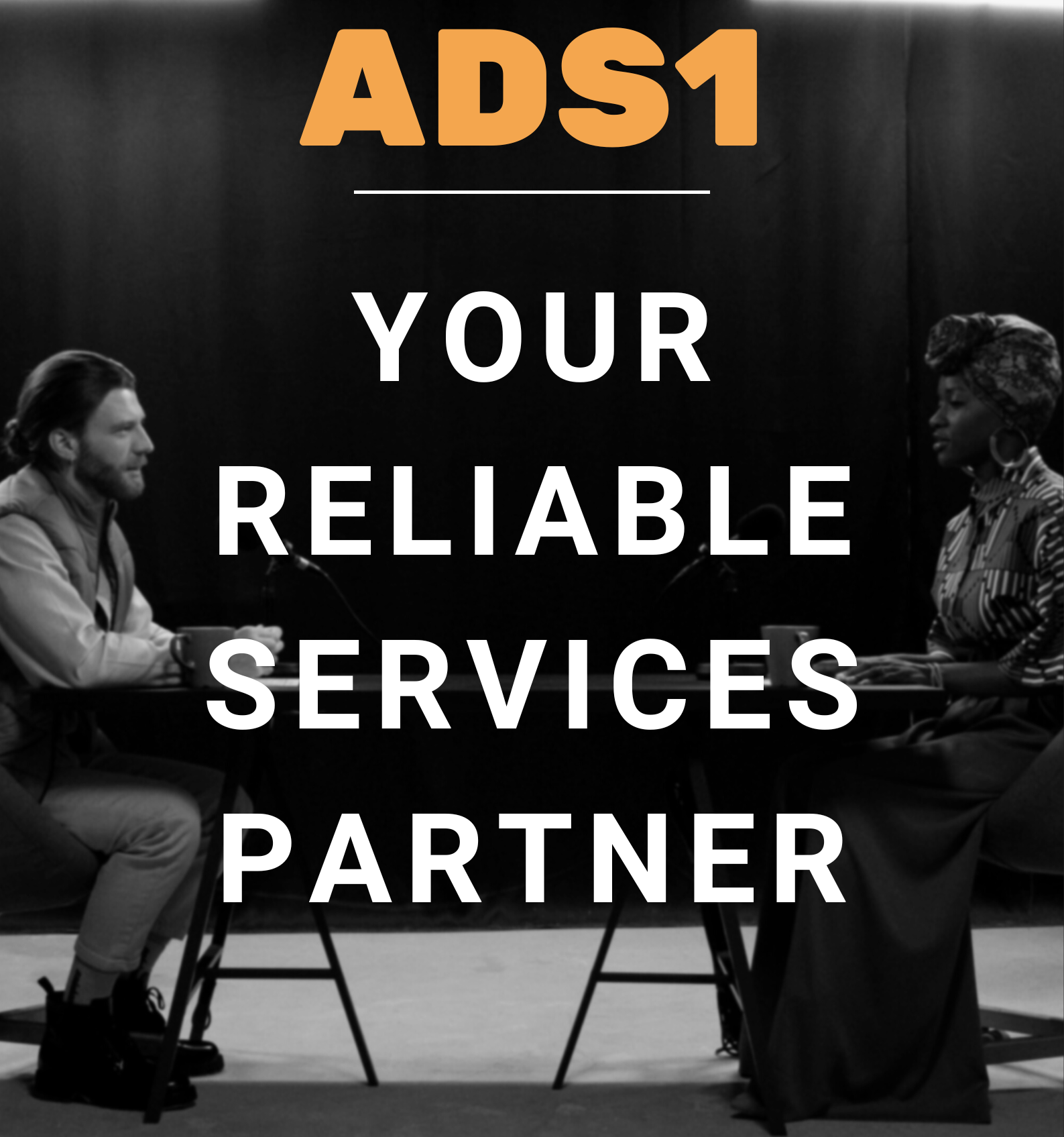 Orange White Modern Photocentric Podcast Talkshow Poster